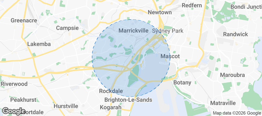 Wolli Creek Airbnb map